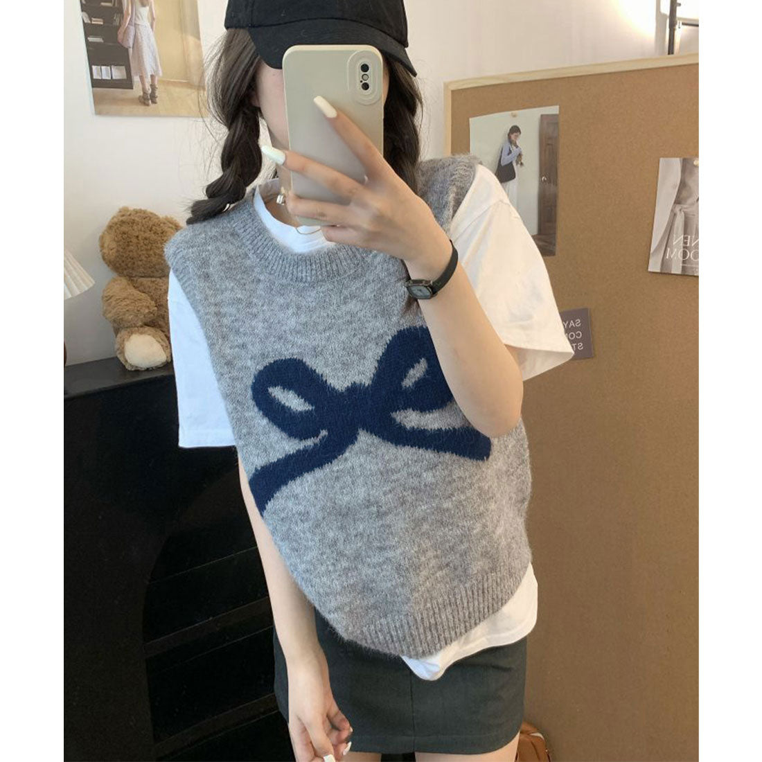 ミニミニストア miniministore ニットベスト レディース ニットジレ （ライトベージュ） ライトベージュ