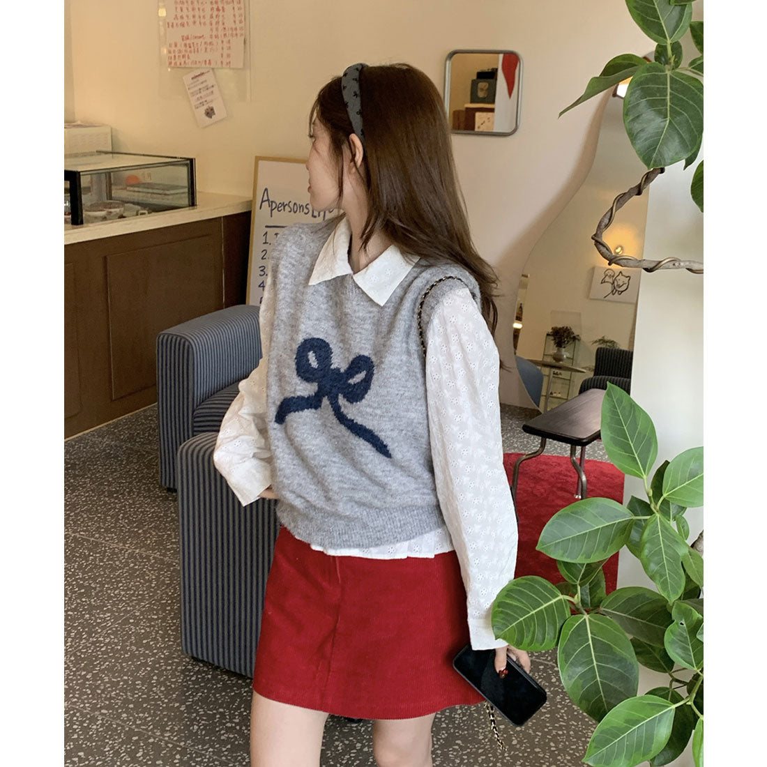 ミニミニストア miniministore ニットベスト レディース ニットジレ （ライトベージュ） ライトベージュ