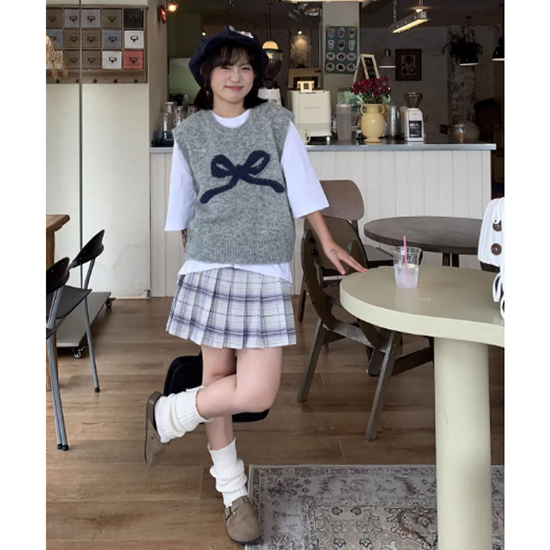 ミニミニストア miniministore ニットベスト レディース ニットジレ （ライトベージュ） ライトベージュ