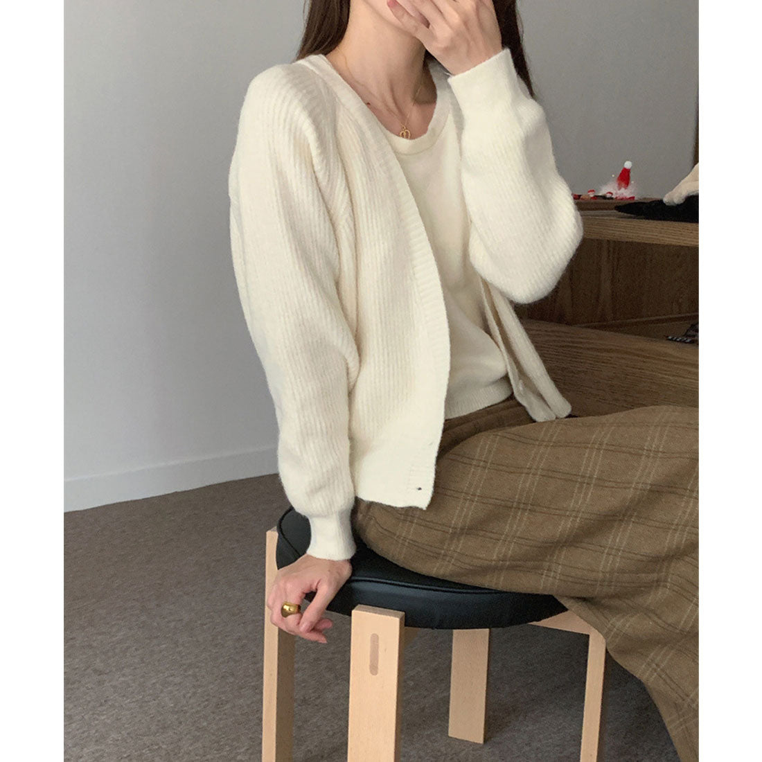 ミニミニストア miniministore ニットトップス レディース 2点セット （ベージュ） ベージュ