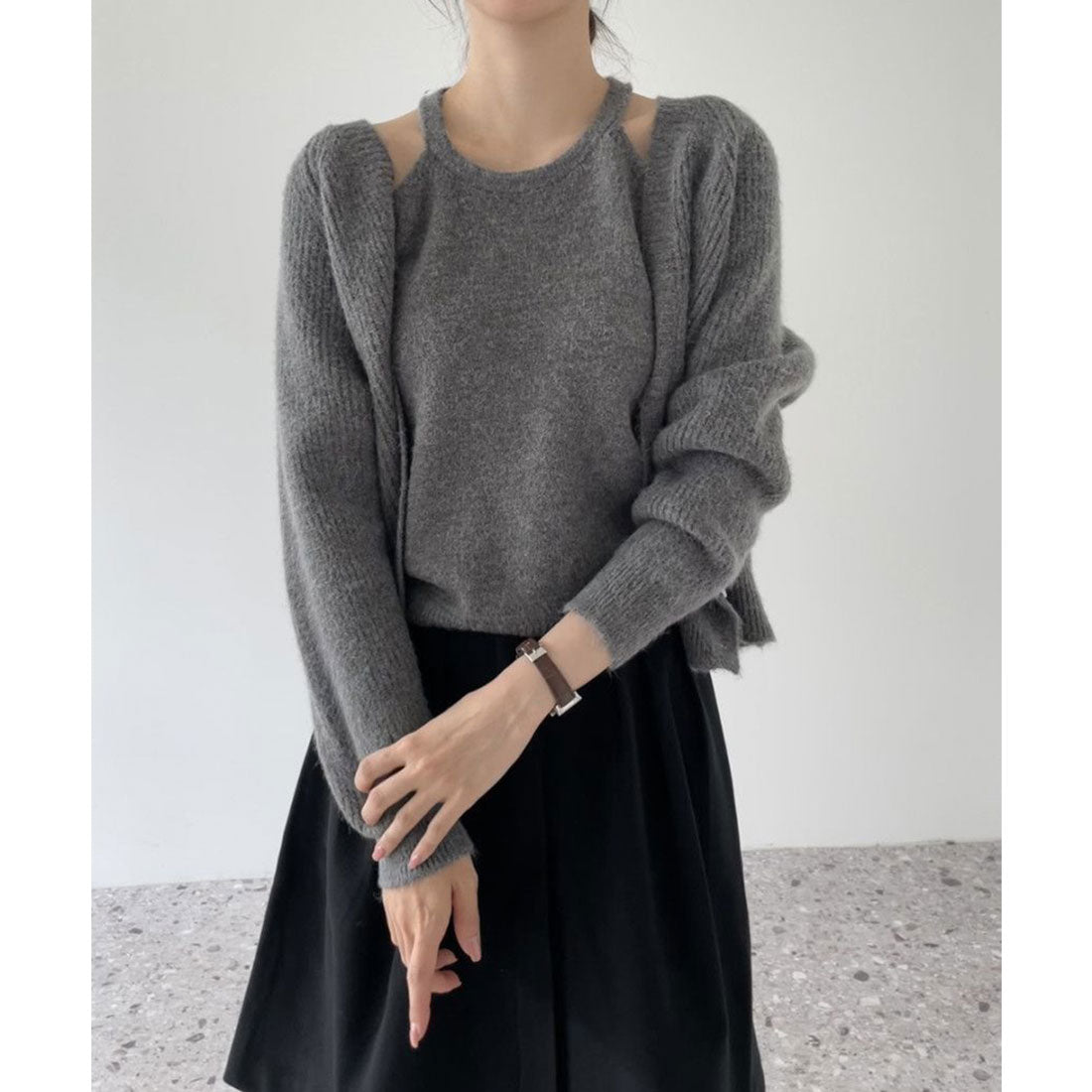 ミニミニストア miniministore ニットトップス レディース 2点セット （ベージュ） ベージュ