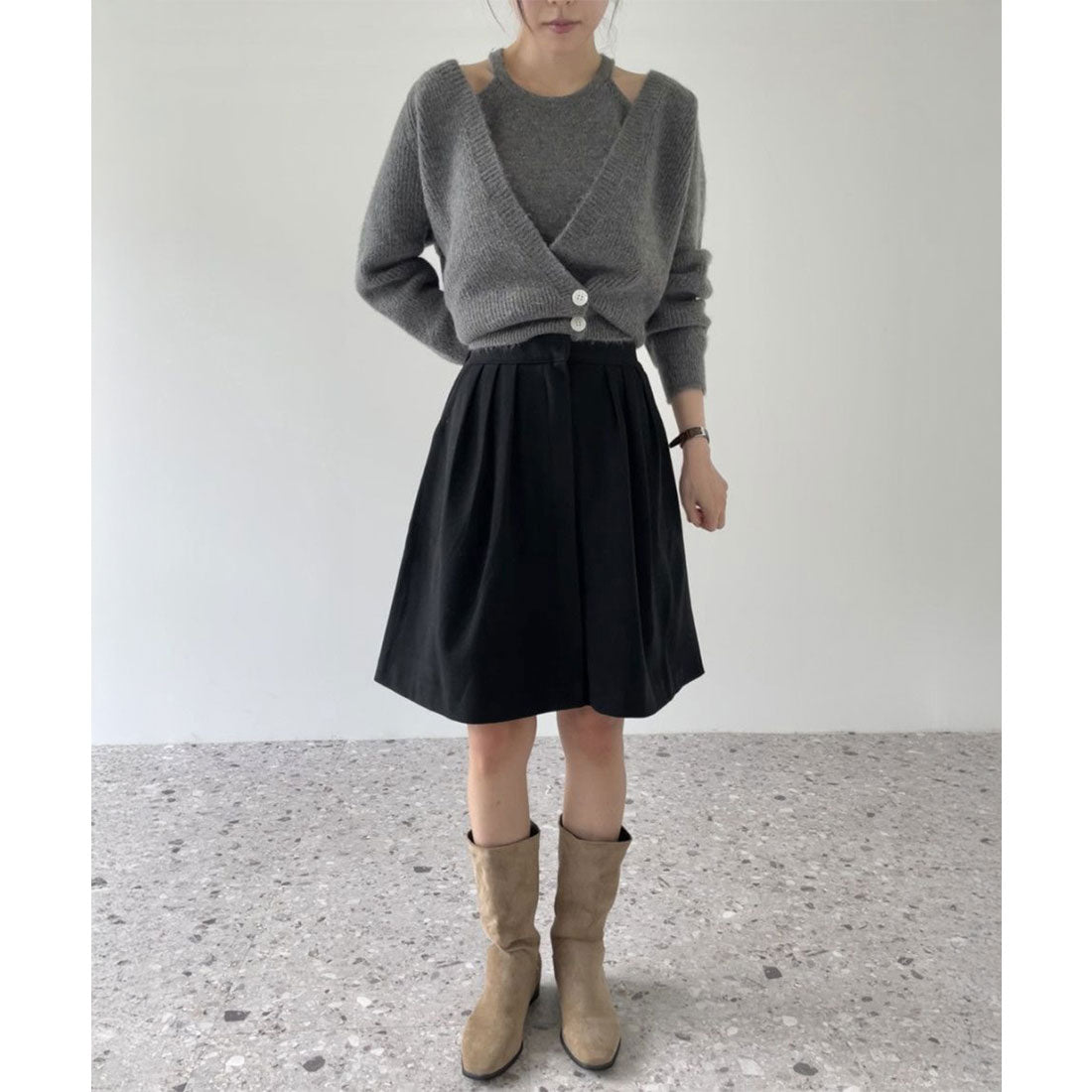 ミニミニストア miniministore ニットトップス レディース 2点セット （ベージュ） ベージュ