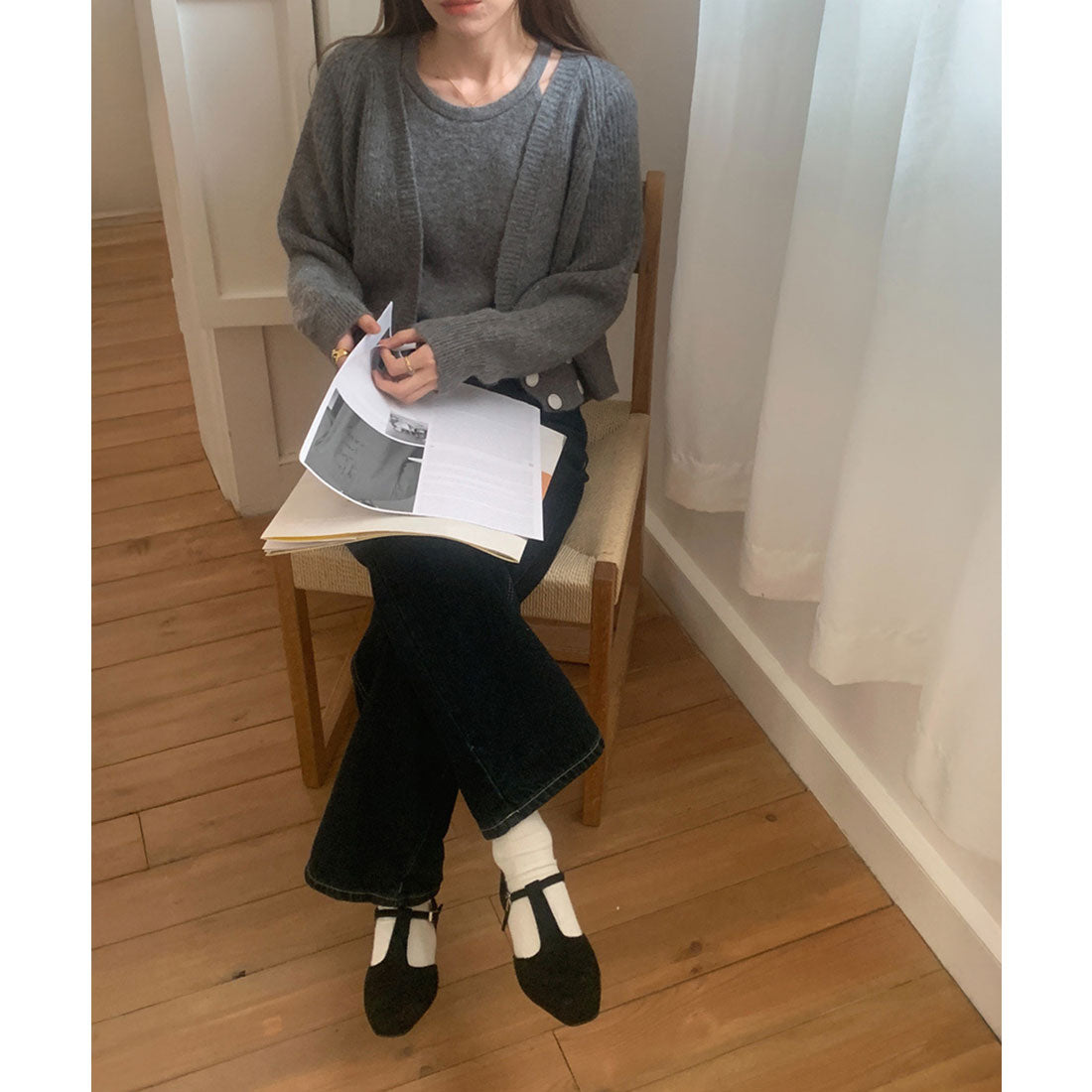 ミニミニストア miniministore ニットトップス レディース 2点セット （ベージュ） ベージュ