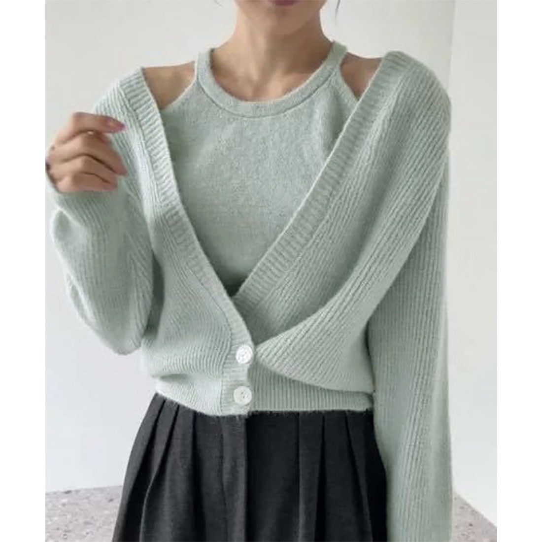 ミニミニストア miniministore ニットトップス レディース 2点セット （ベージュ） ベージュ