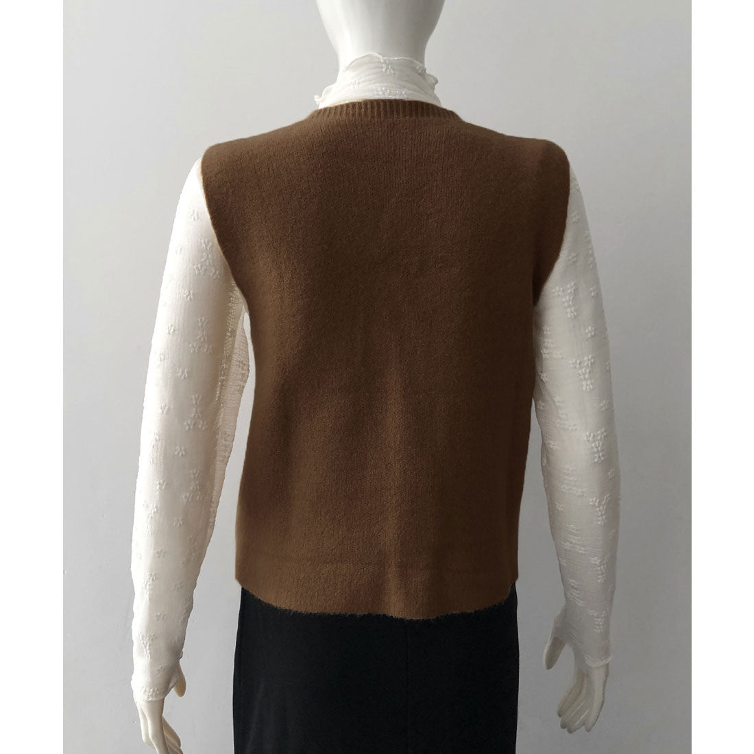 ミニミニストア miniministore ニットベスト ニットジレ 重ね着 秋冬服 （マスタード） マスタード