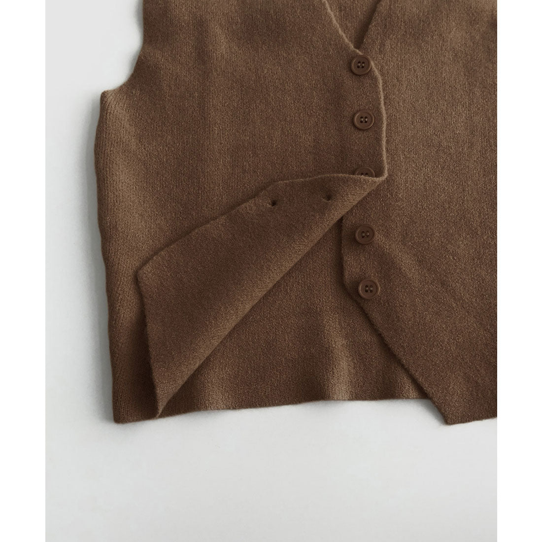 ミニミニストア miniministore ニットベスト ニットジレ 重ね着 秋冬服 （マスタード） マスタード