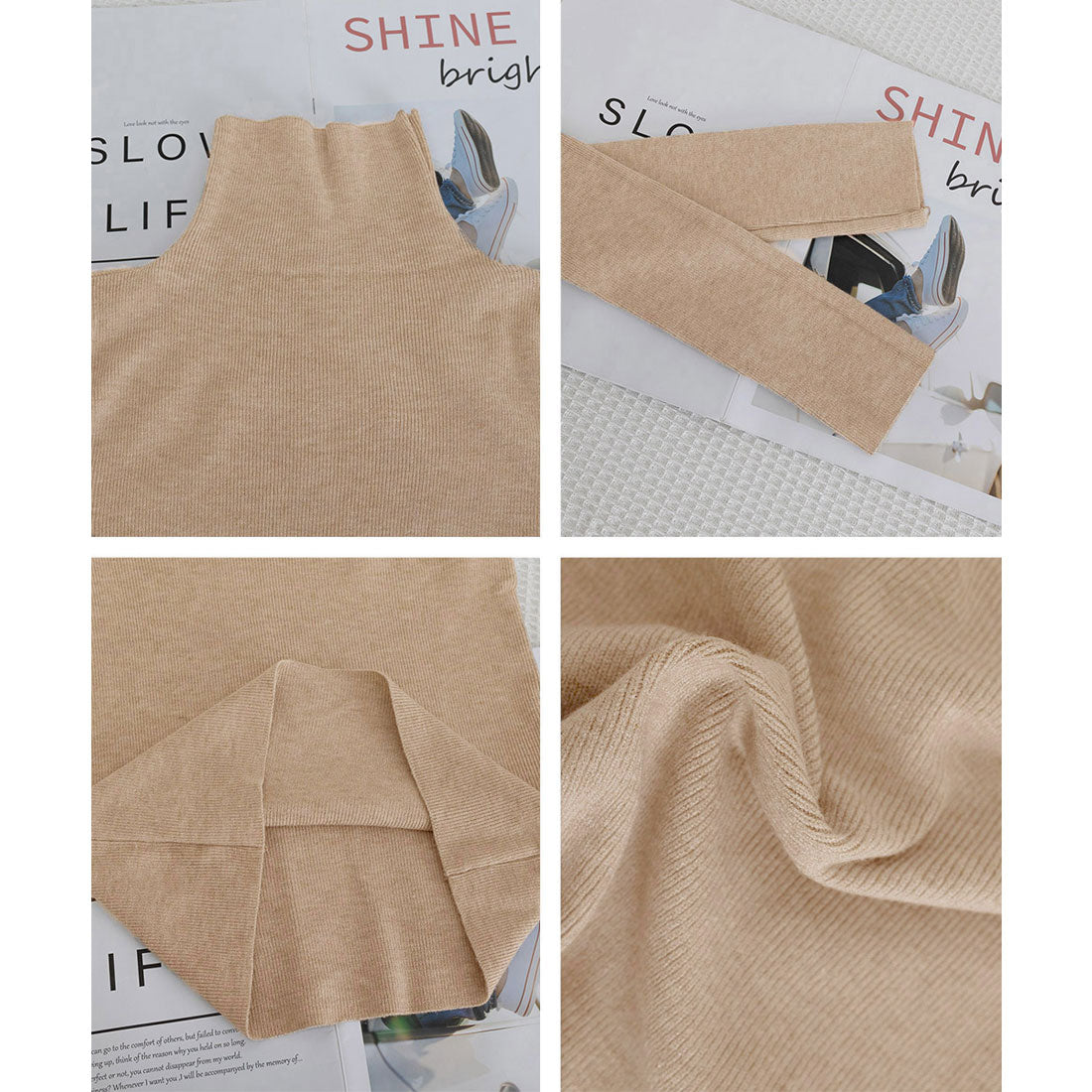ミニミニストア miniministore タートルネックリブニットとっくりセーター （ピンク） ピンク