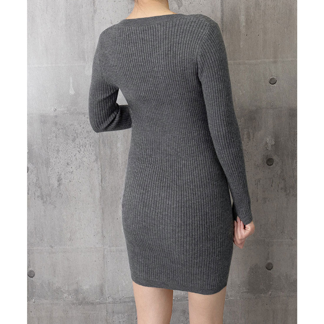 ミニミニストア miniministore リブニットワンピース タイトワンピース （キャメル） キャメル