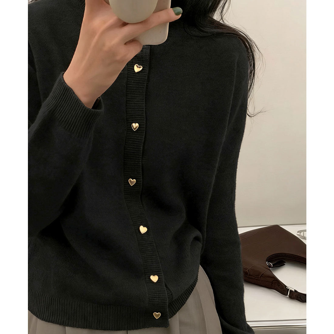 ミニミニストア miniministore ニットカーディガン レディース 韓国風 （ライトベージュ） ライトベージュ