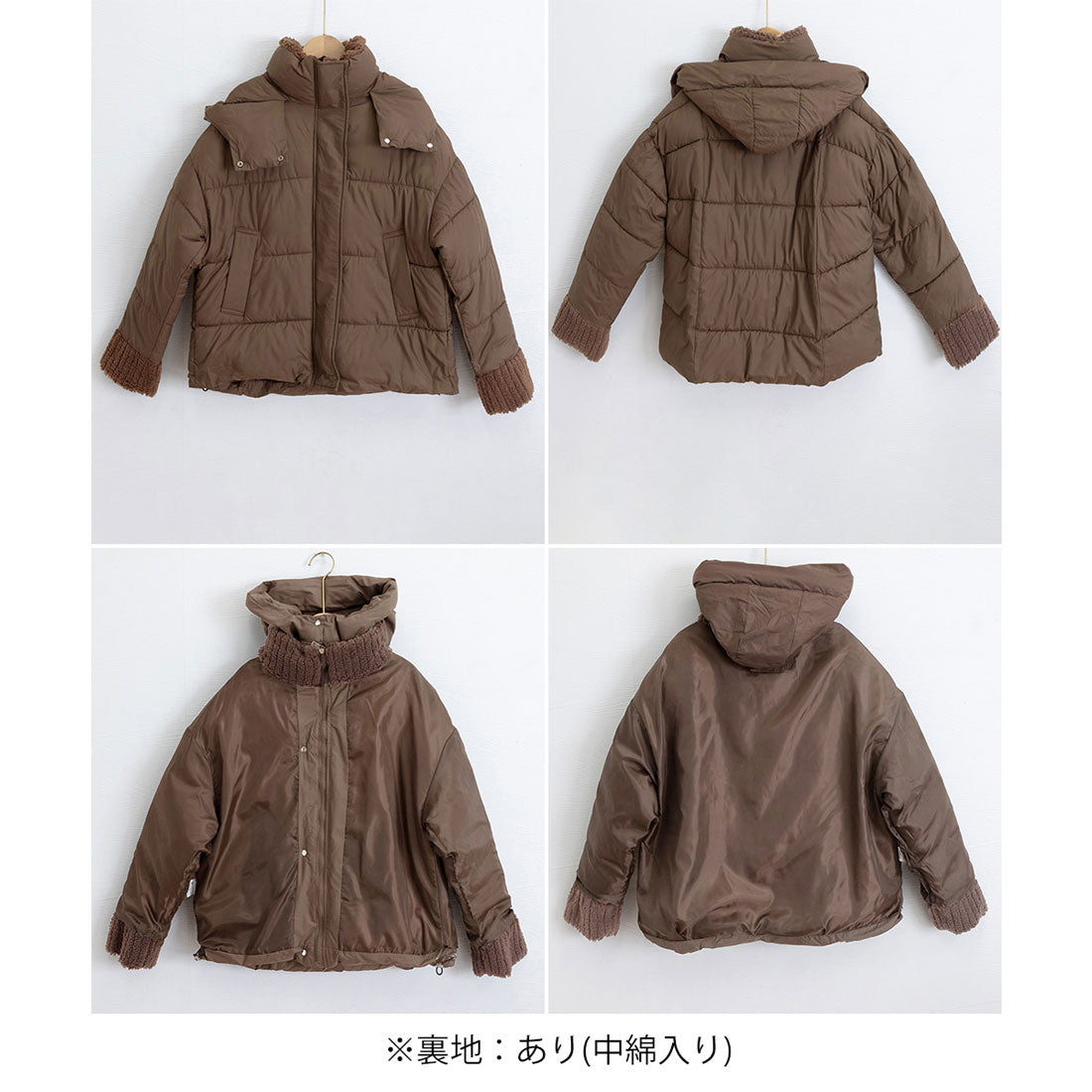 ミニミニストア miniministore ダウンジャケットフード付きダウン風コート （ブラック） ブラック