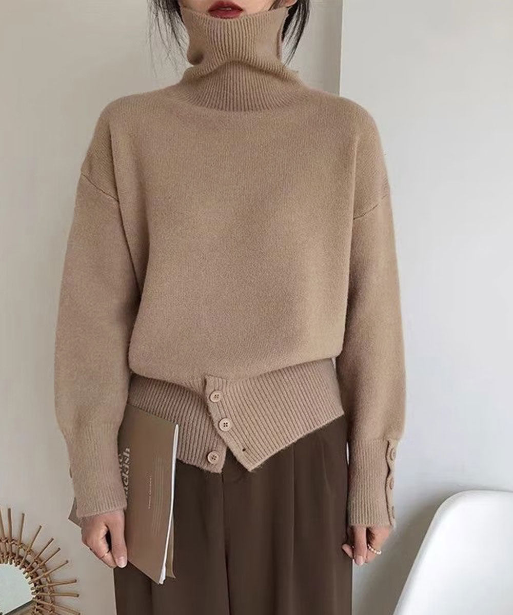 ミニミニストア miniministore タートルネックリブニット トップス秋冬服 （ブラック） ブラック