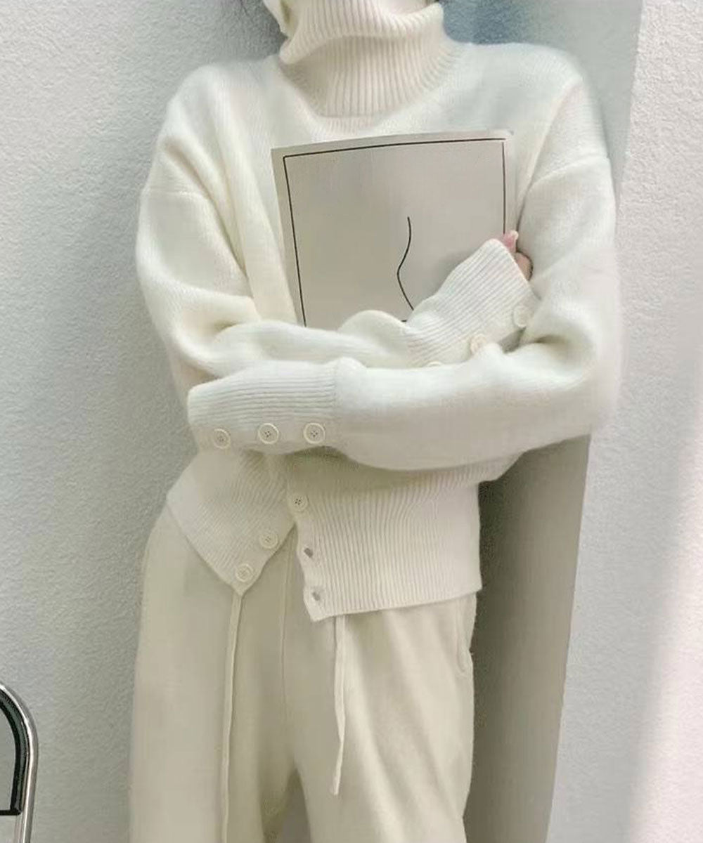 ミニミニストア miniministore タートルネックリブニット トップス秋冬服 （ブラック） ブラック