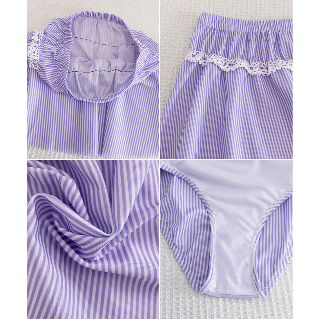 ミニミニストア miniministore 花柄レースフリル水着三点セット体型カバー 【返品不可商品】 （ピンク） ピンク