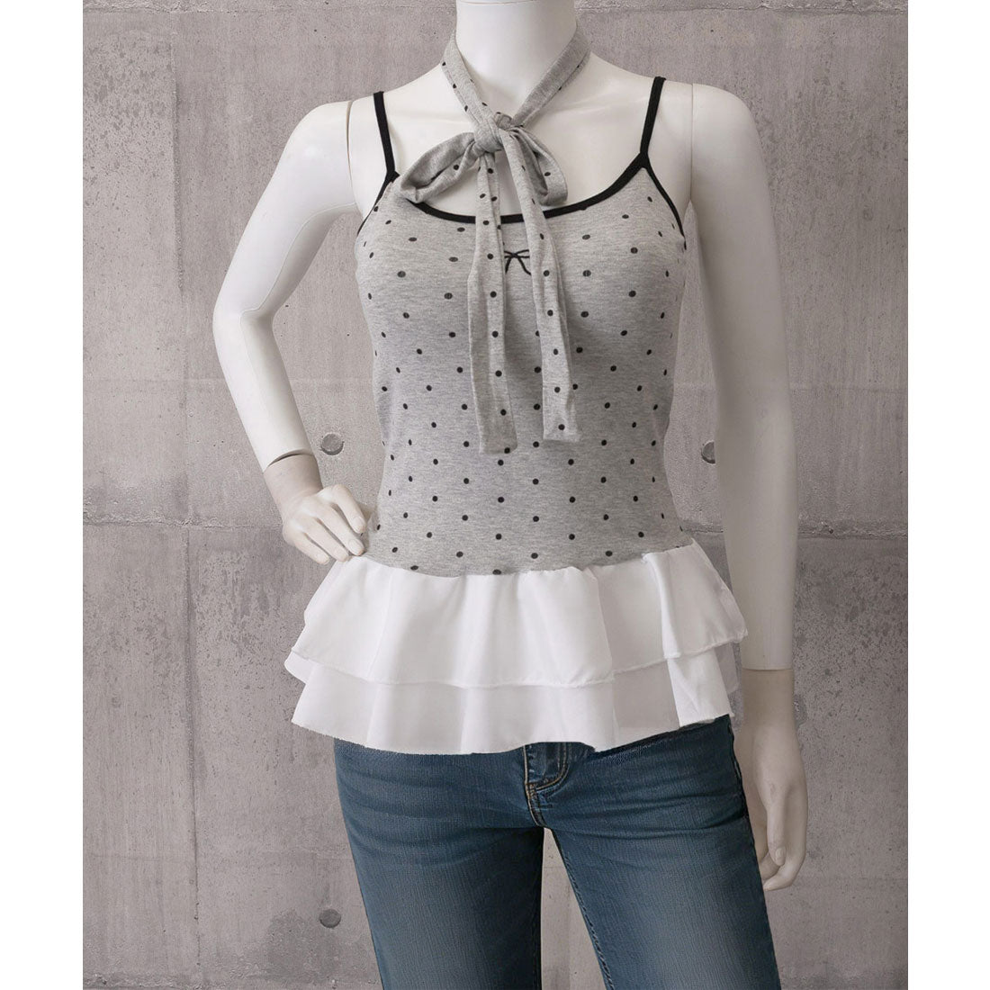 ミニミニストア miniministore ドット柄キャミソール チョーカー付き夏服 （ブラック） ブラック