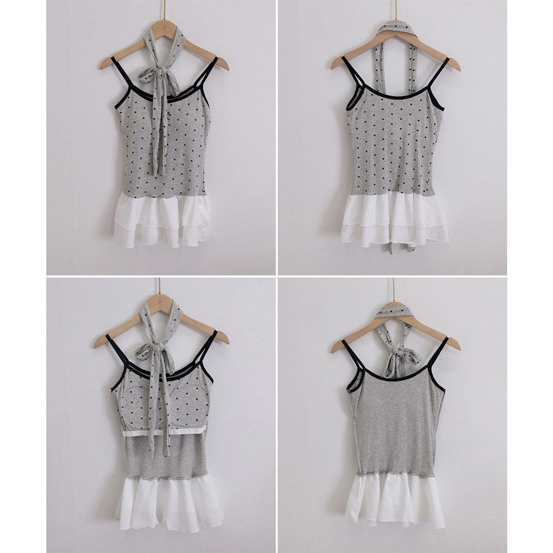 ミニミニストア miniministore ドット柄キャミソール チョーカー付き夏服 （ブラック） ブラック