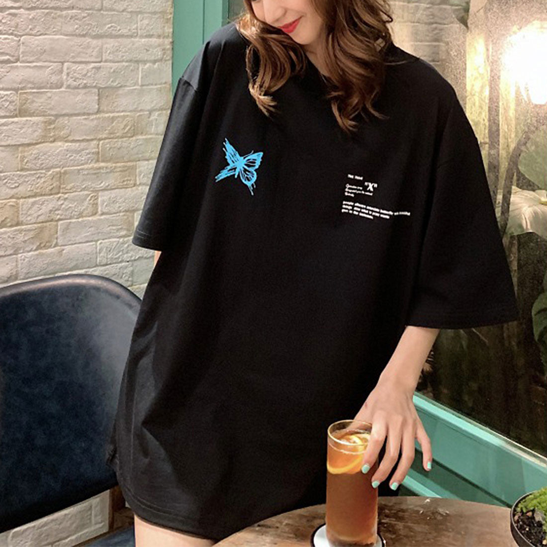 ロゴTシャツ レディース 韓国 春夏