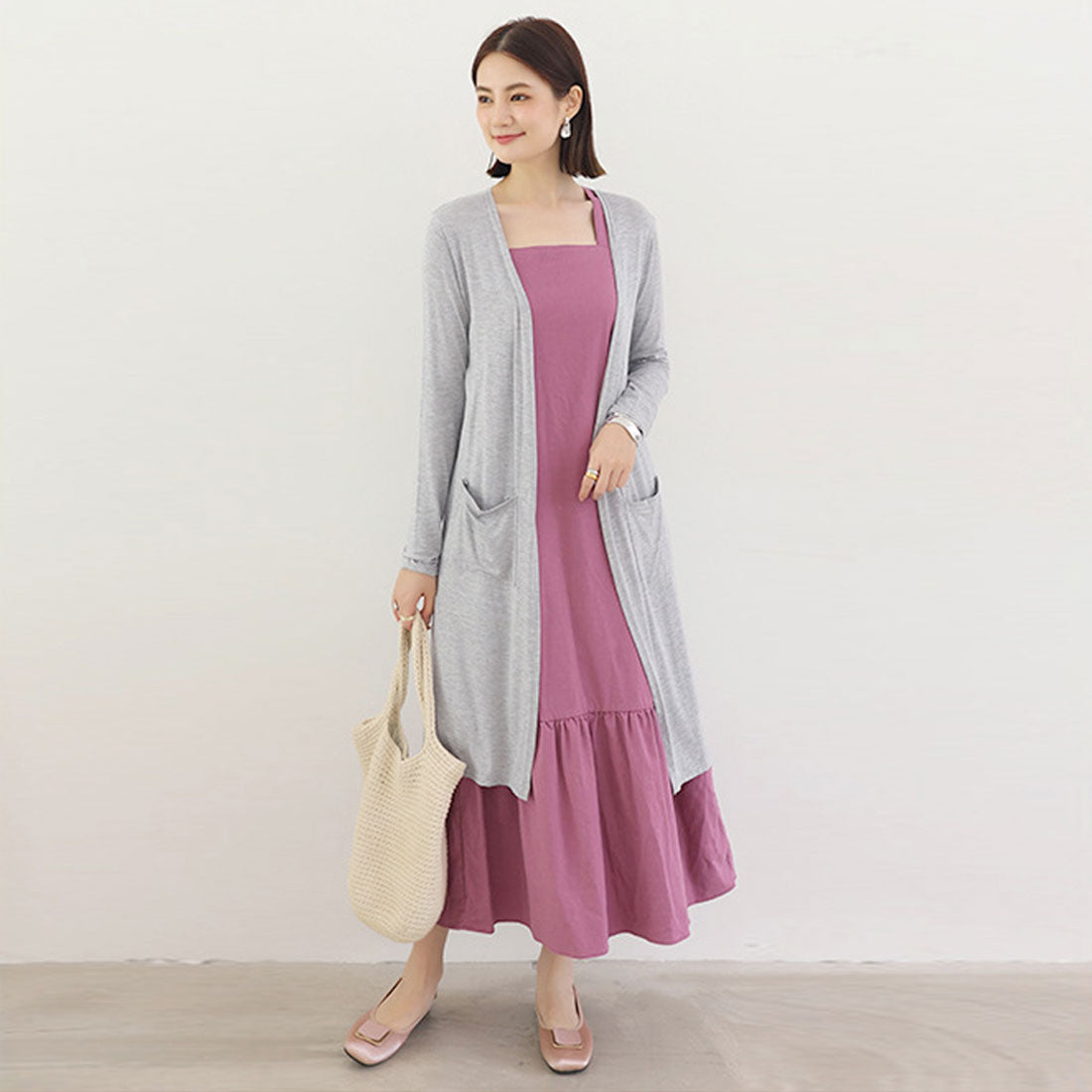 無地 サマーカーディガン レディース夏服