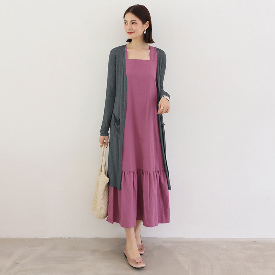 無地 サマーカーディガン レディース夏服