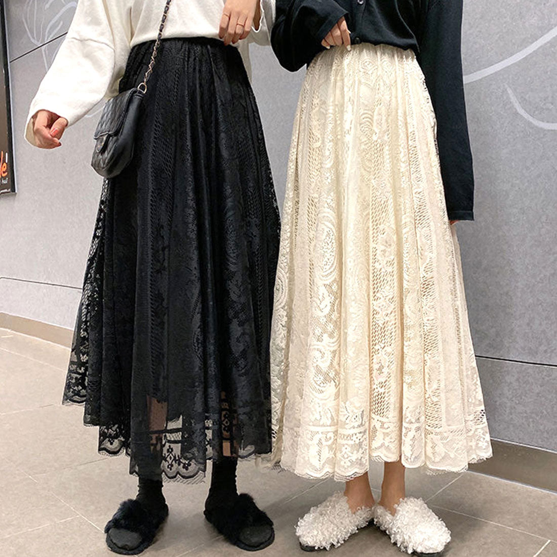 総レーススカート レディース ボトムス