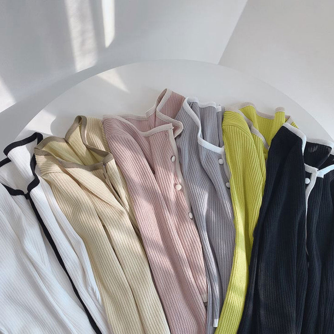 ニットカーディガン キャミ 2点セット ブラック