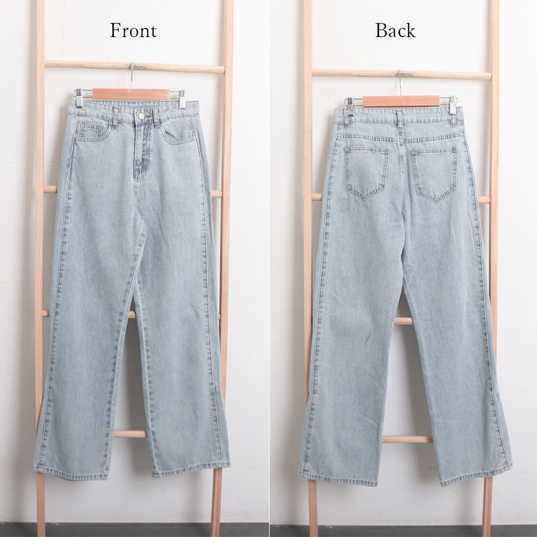 ストレートデニムパンツ ハイウエスト美脚