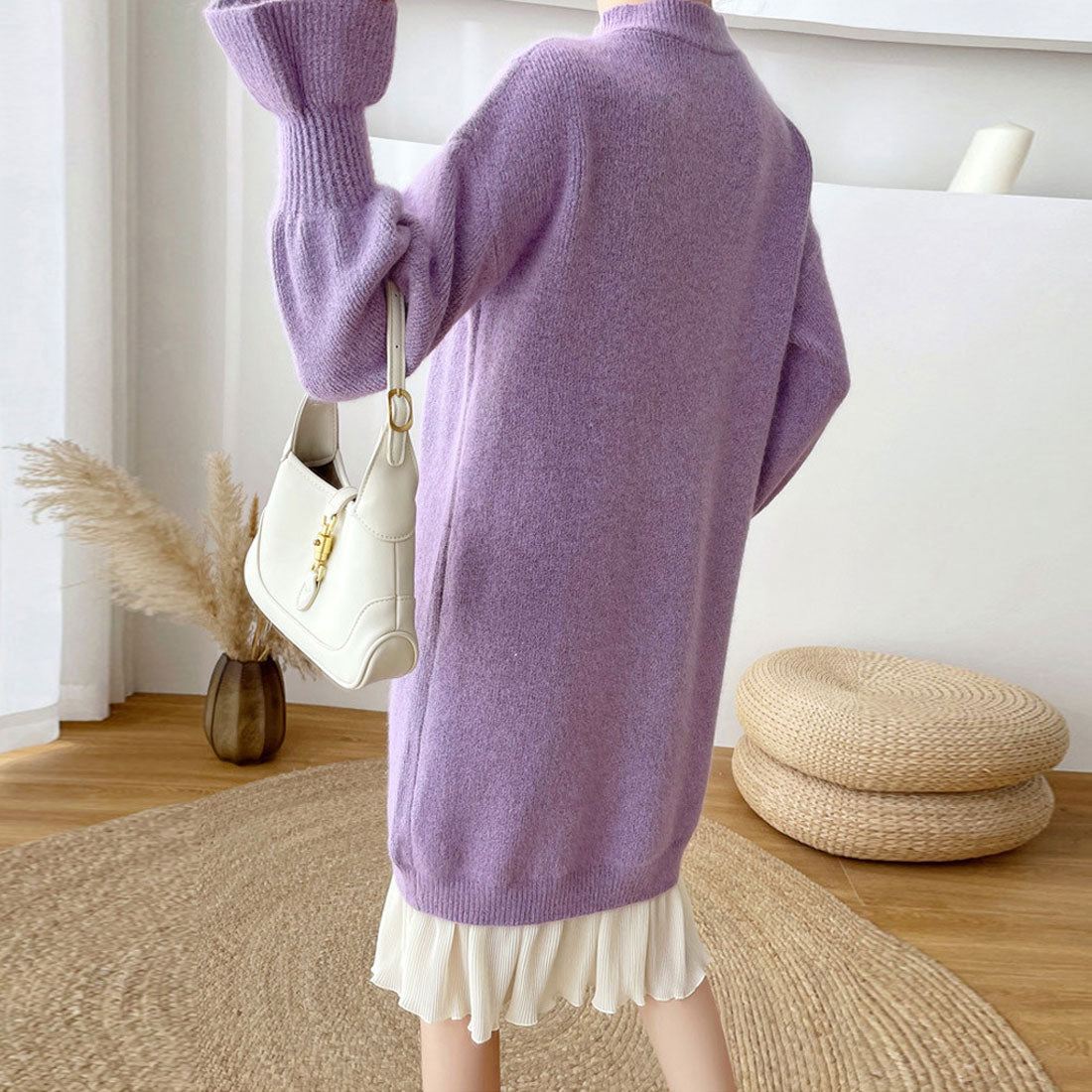 ニット ドッキングワンピース カジュアル
