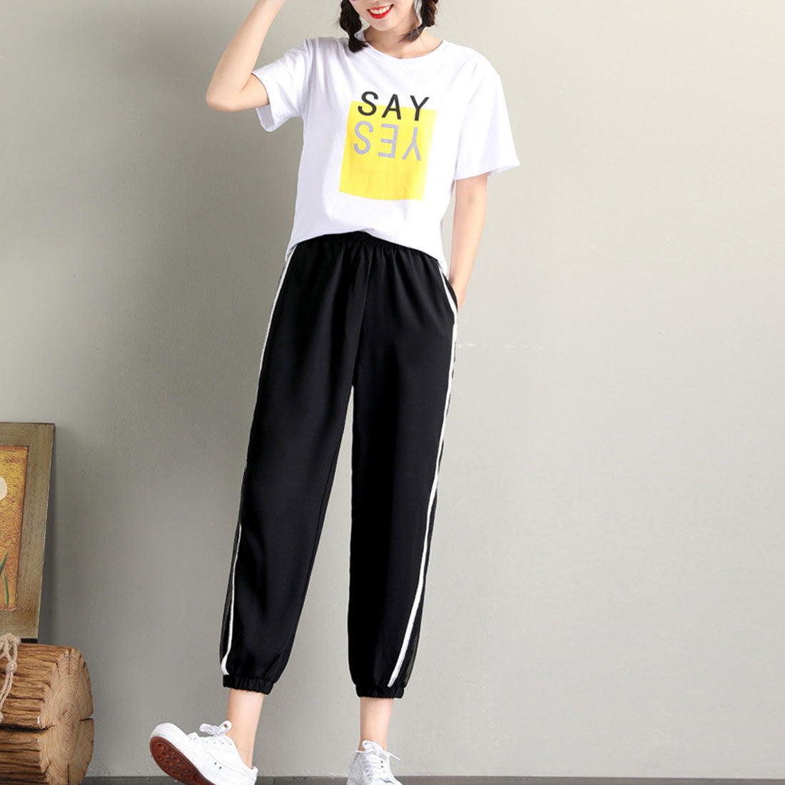 サイドライン パンツ レディース
