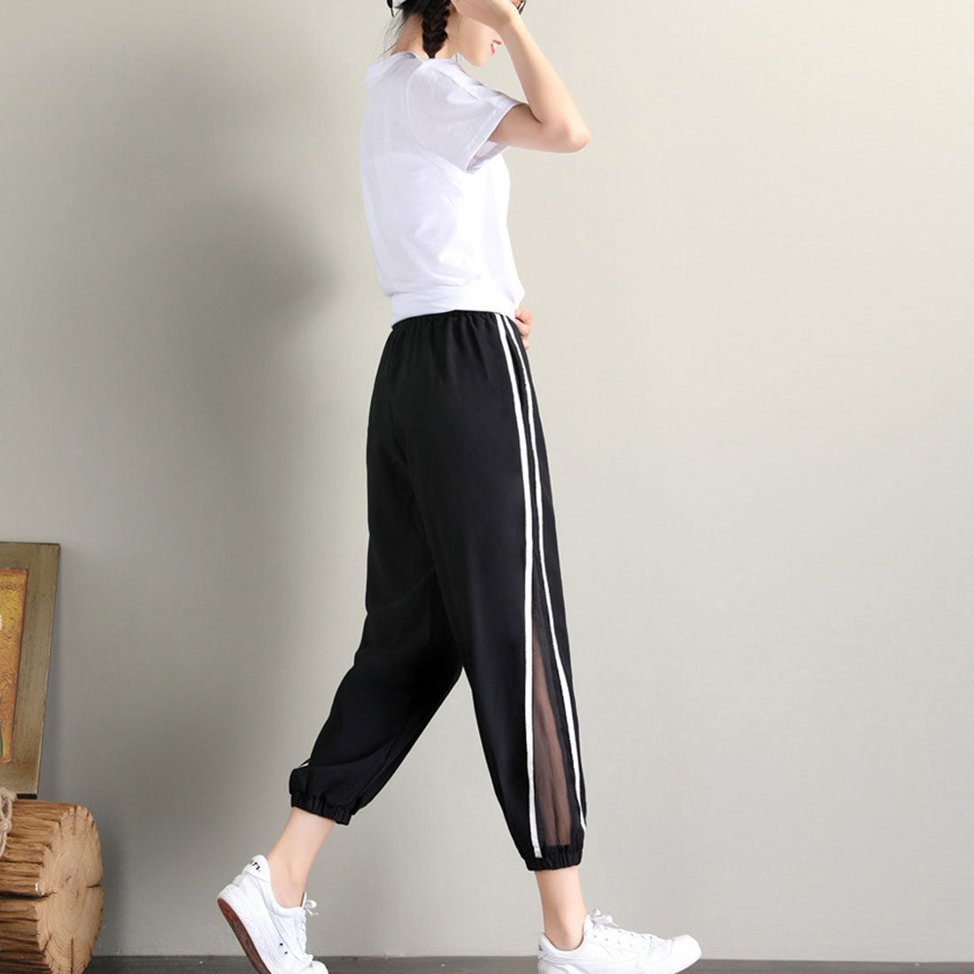 サイドライン パンツ レディース