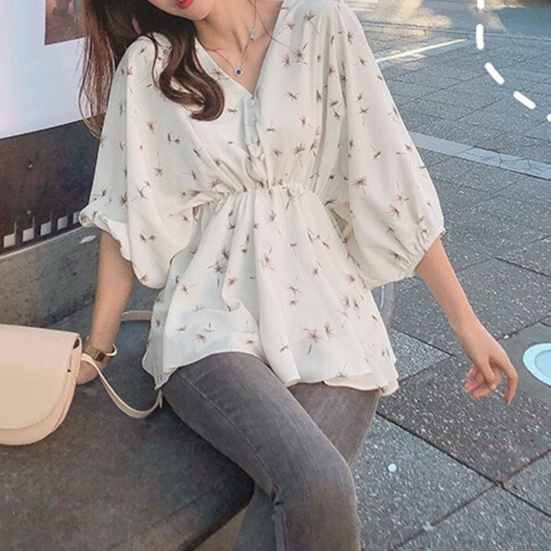 フレア シャツブラウス レディース 夏服