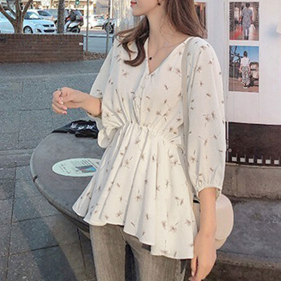 フレア シャツブラウス レディース 夏服