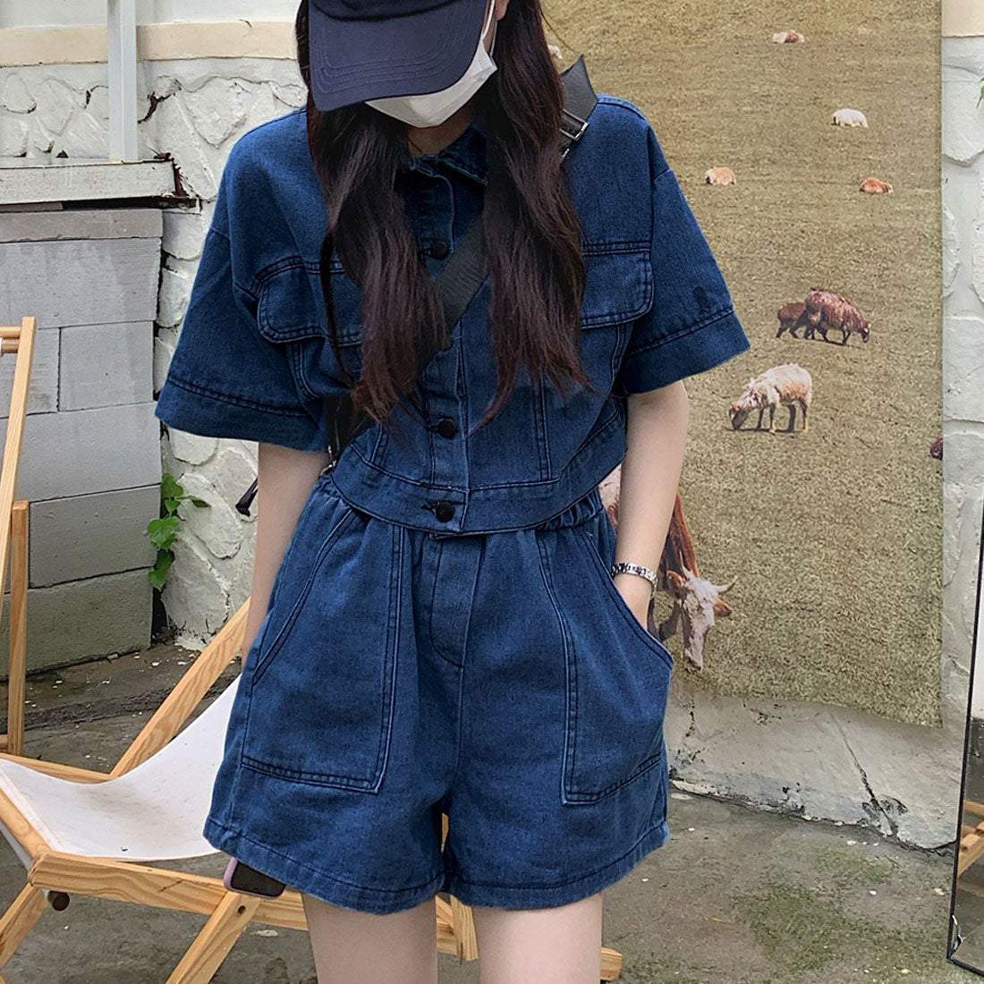ミニミニストア miniministore デニムセットアップ カジュアル上下セット