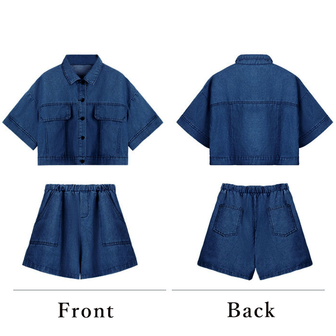 ミニミニストア miniministore デニムセットアップ カジュアル上下セット