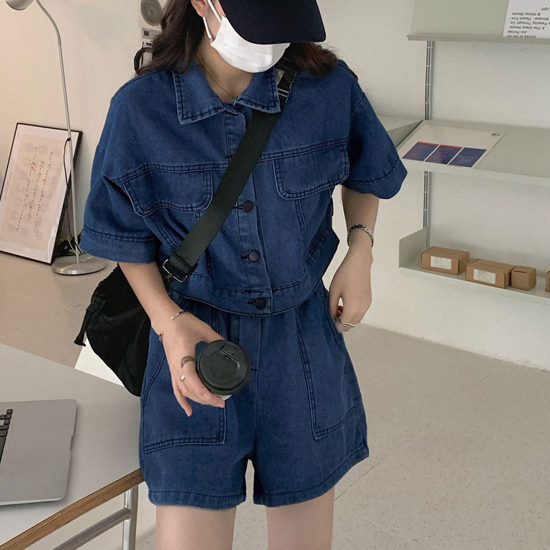 ミニミニストア miniministore デニムセットアップ カジュアル上下セット