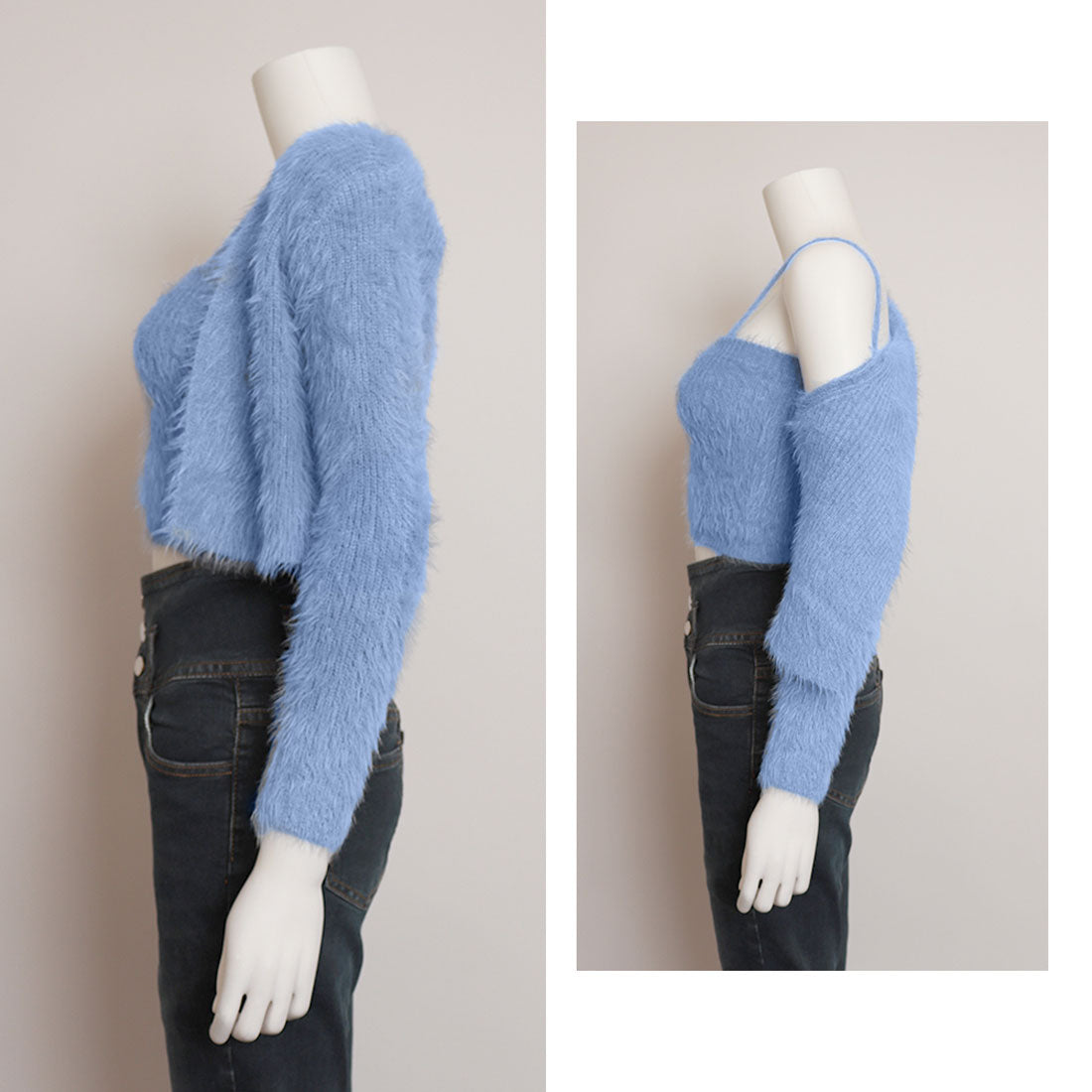 ニットカーディガン キャミ セット 5色