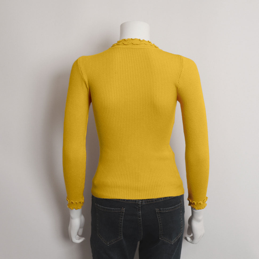 Crew neck knit, long sleeves, women's, 7 colors