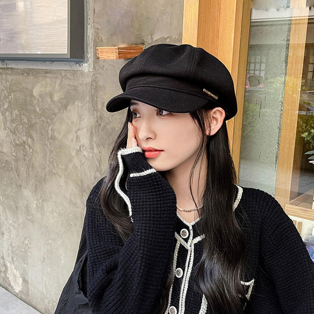Korean style newsboy cap for women