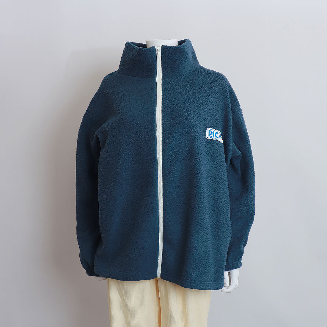 ジャケット・アウター DIANTE FLUFFY BOA CROPPED BLOUSON GRY Boa Blouson Women's Boa Jacket