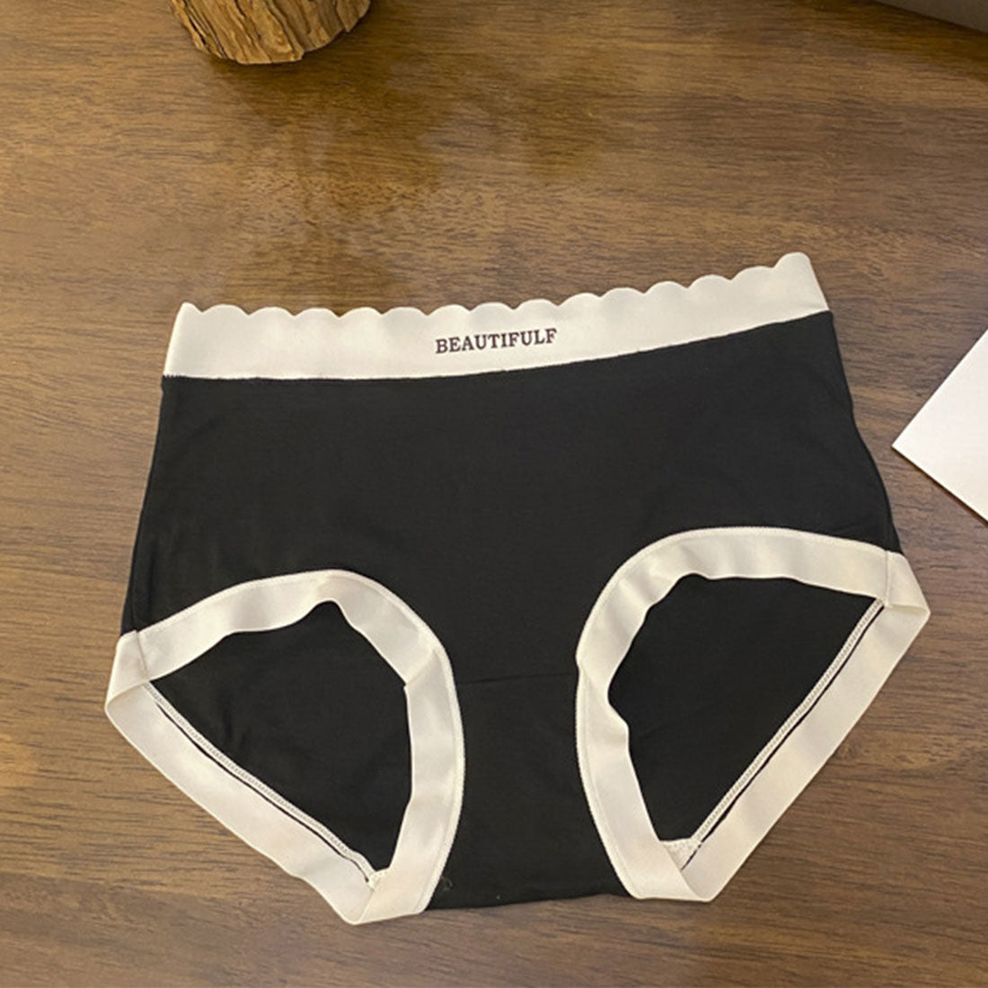 モーダルショーツ 美尻バイカラーショーツ【返品不可商品】 ブラック