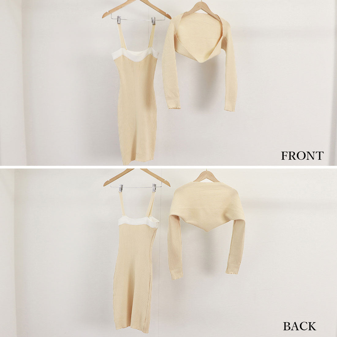 Knit bolero mini dress set