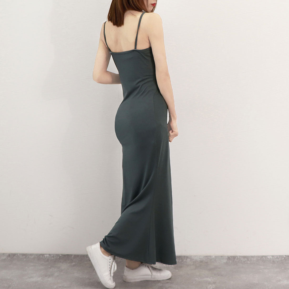 キャミワンピースロング丈ボディコンワンピ