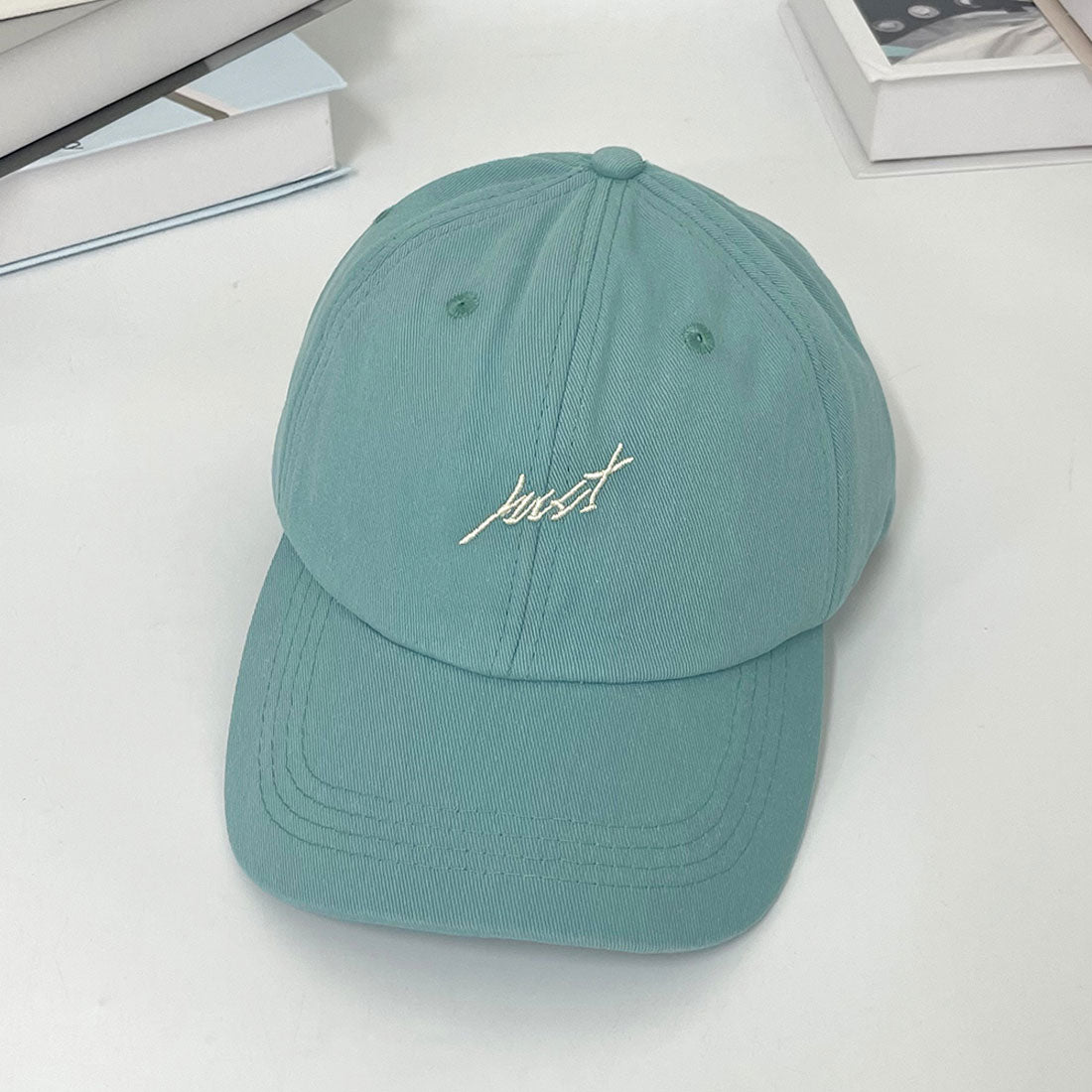 帽子 レディース キャップ 刺しゅう入り,アクアグリーン