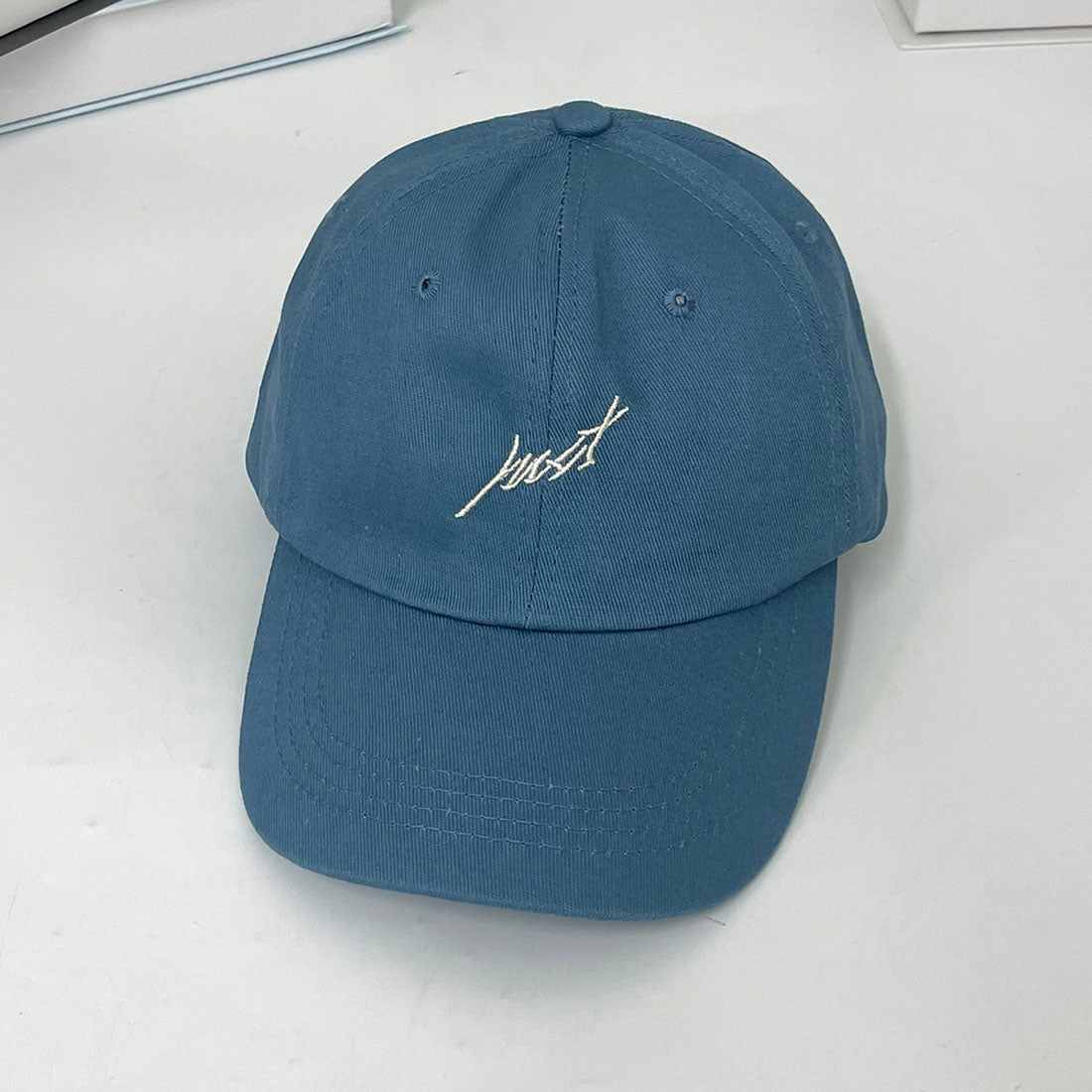 帽子 レディース キャップ 刺しゅう入り,くすみブルー