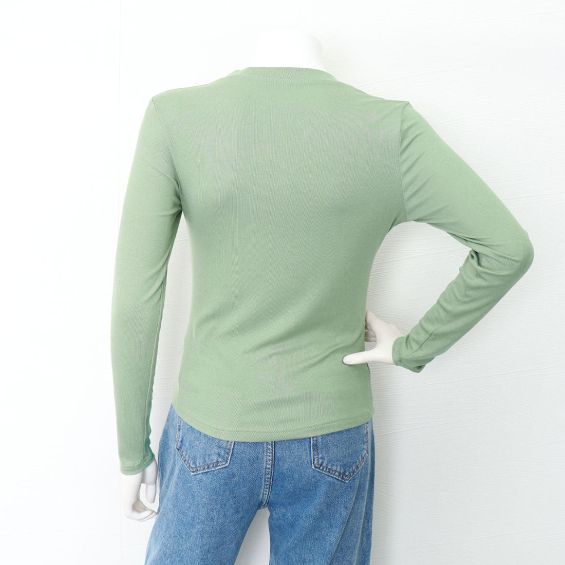 長袖Tシャツ 無地 レディース トップス ブラック