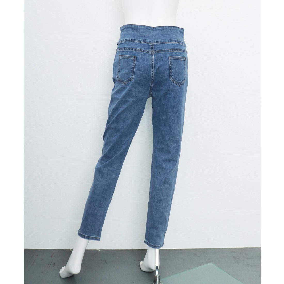 ハイウエスト デニムパンツ 美脚 脚長