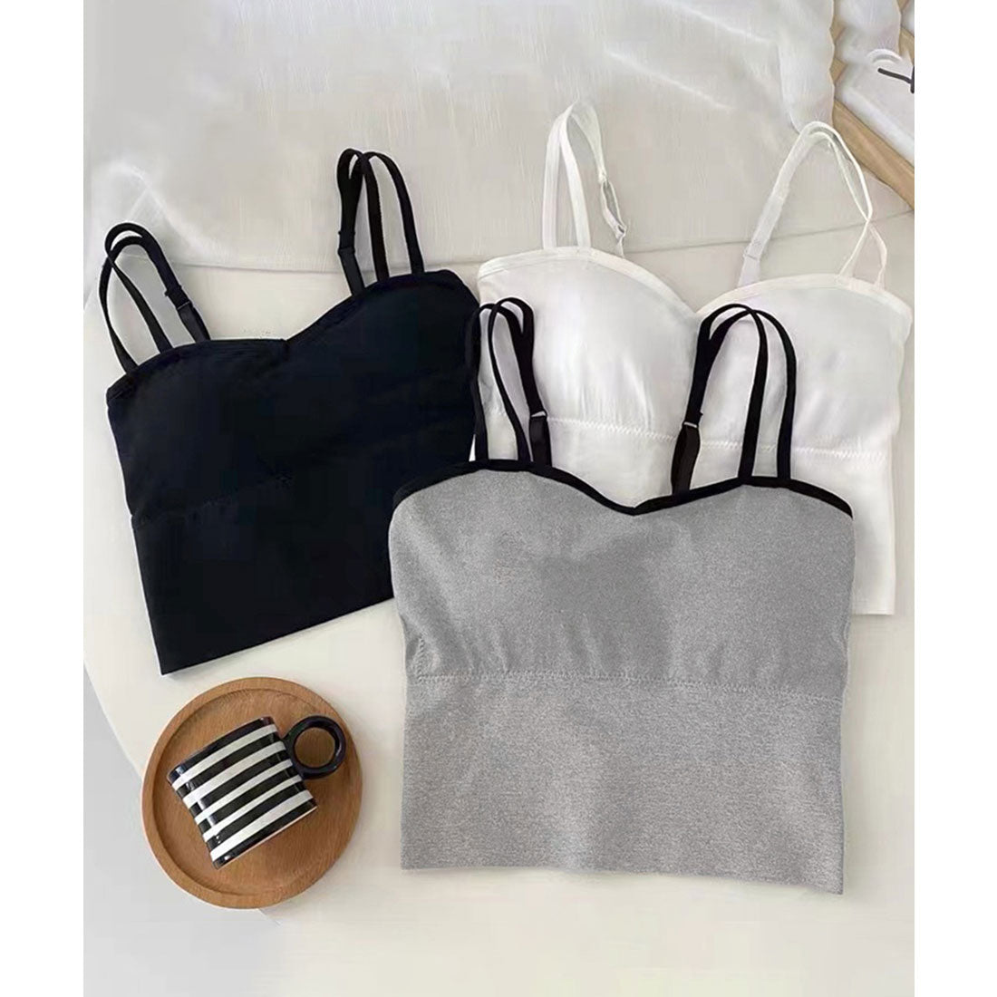 カップ付き キャミソール 3色