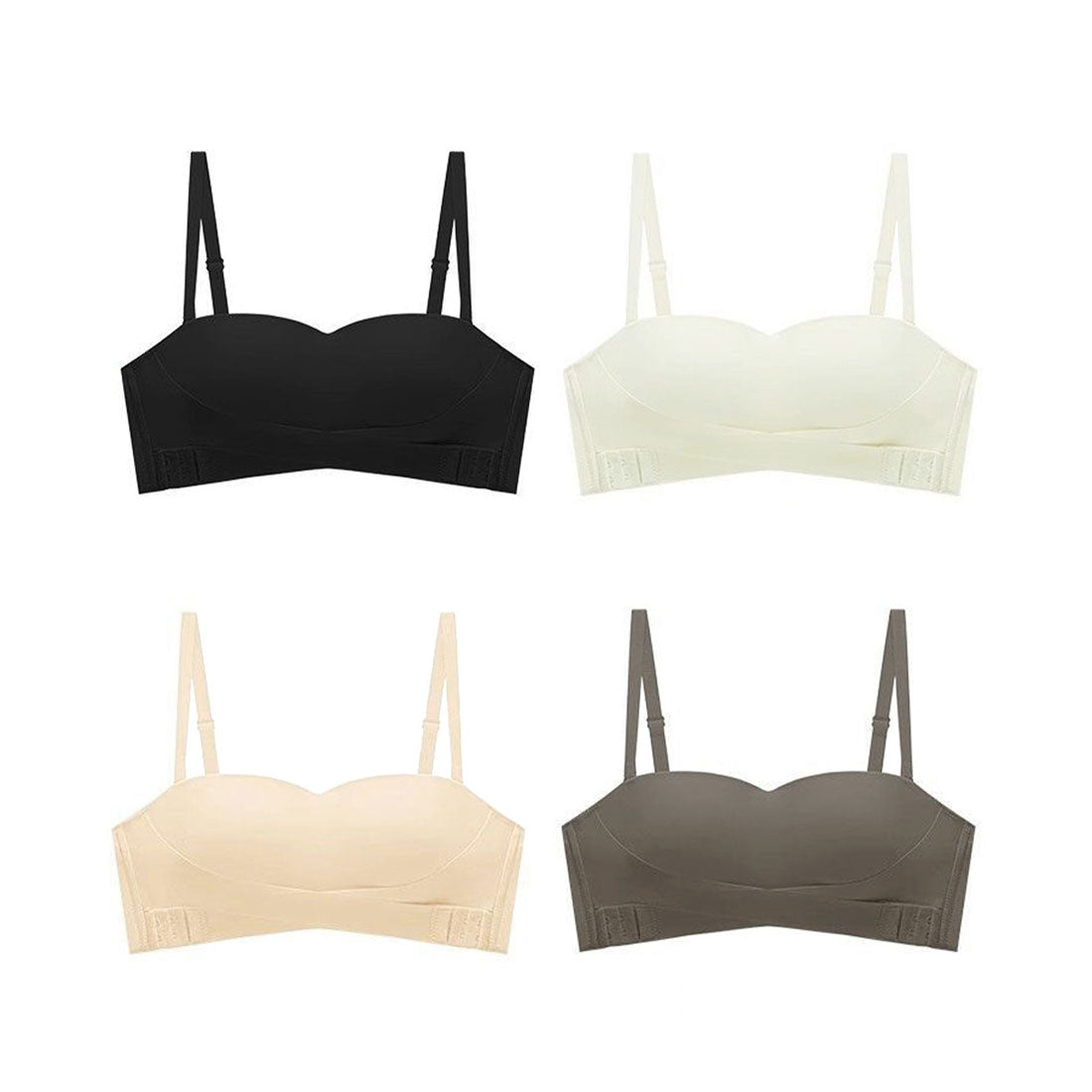 ミニミニストア miniministore ストラップレスブラ盛れるずれない落ちない （アイボリー） アイボリー