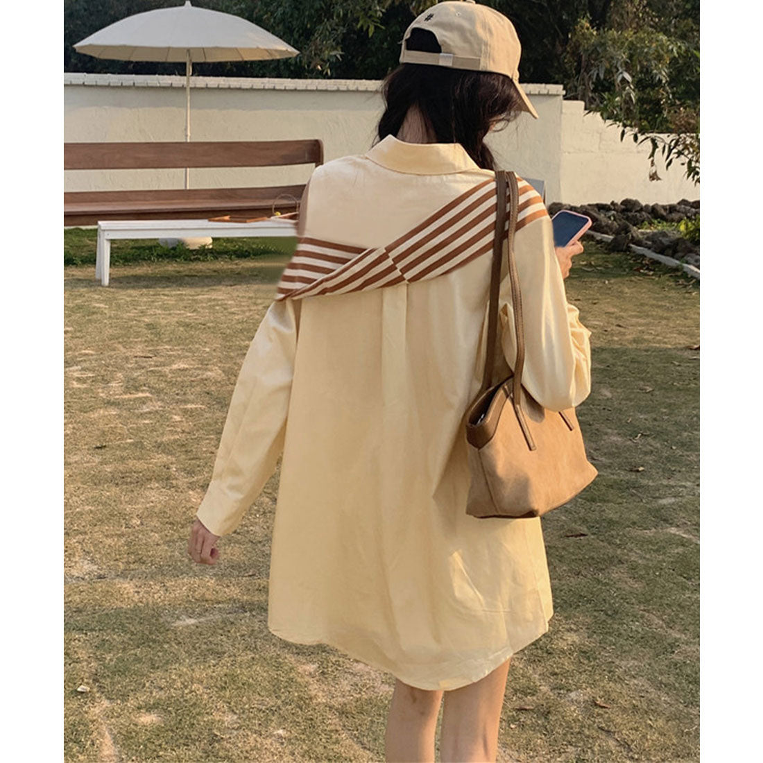 ミニミニストア miniministore オフショルダーシャツ肩掛け付きシャツ春夏 （クリーム） クリーム
