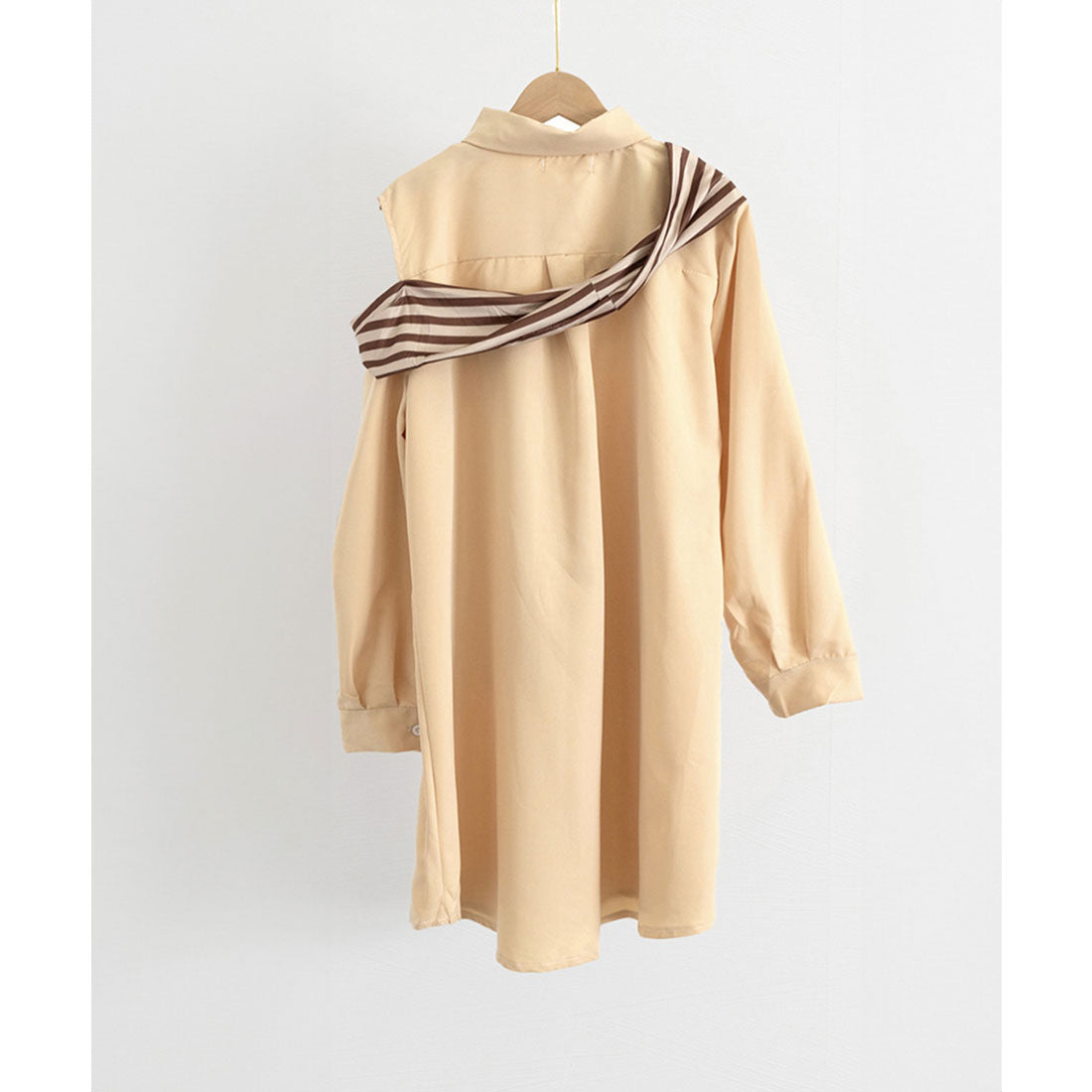 ミニミニストア miniministore オフショルダーシャツ肩掛け付きシャツ春夏