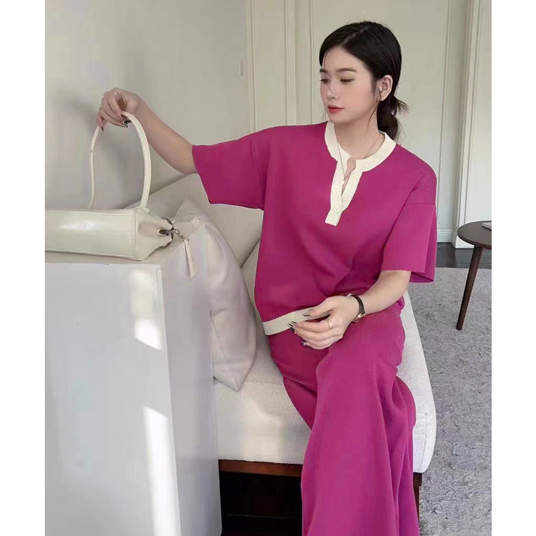 ミニミニストア miniministore ニットセットアップ 冷感タッチレディース