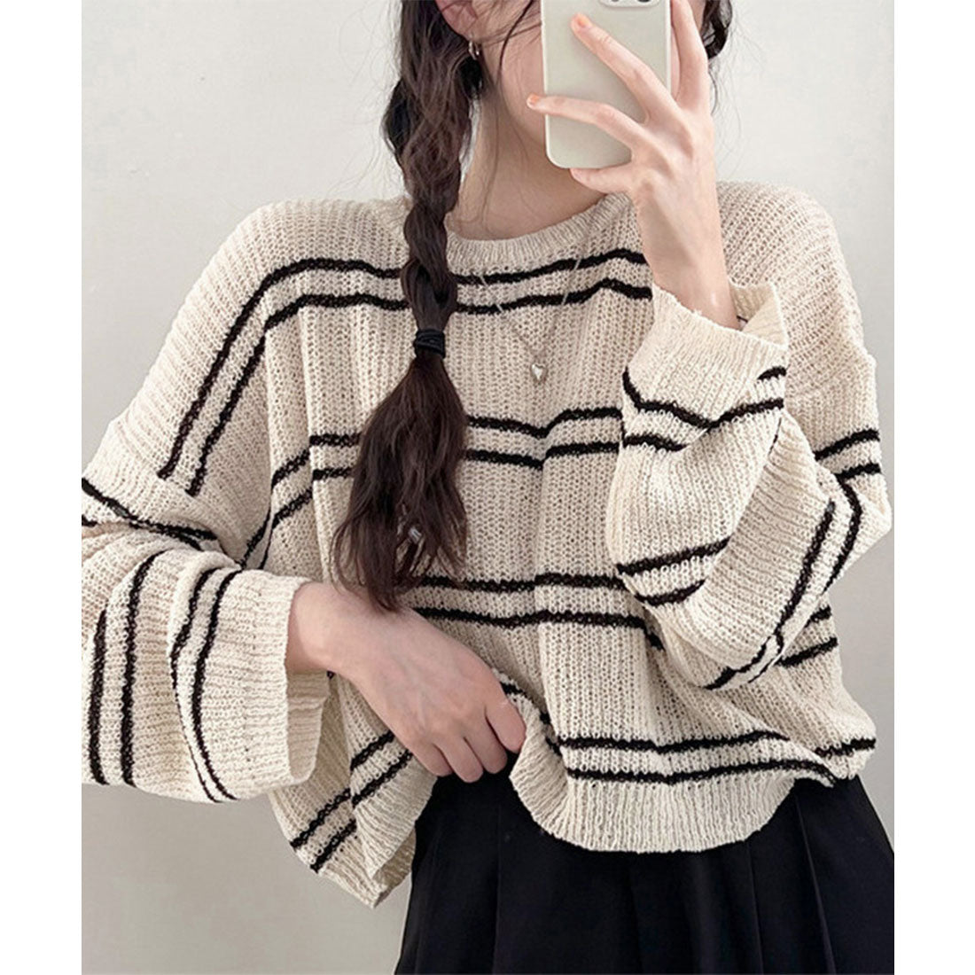 miniministore miniministore lace knit top striped summer wear